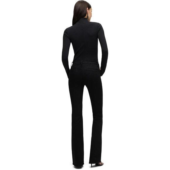 Women's Bootcut Jean High Rise Stretch Denim Flared Slim Fit Black 28 - Picture 9 of 11